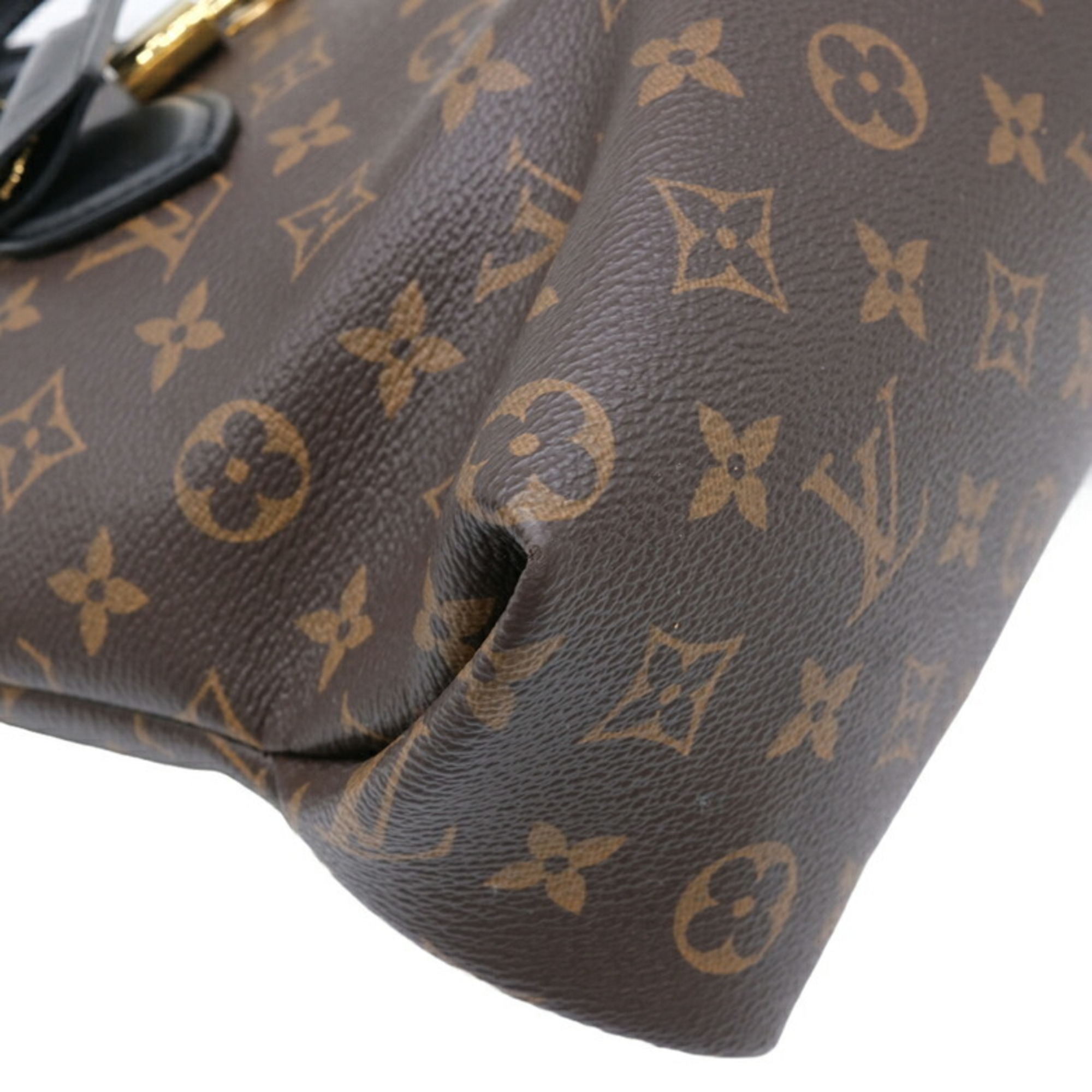 LOUIS VUITTON Louis Vuitton Flower Zip Tote MM Shoulder Canvas Monogram Brown M44351