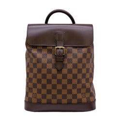 LOUIS VUITTON Louis Vuitton Soho Rucksack Backpack Damier Canvas Leather Brown N51132