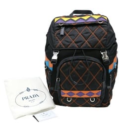 PRADA Prada Rucksack Backpack Nylon Pattern Multicolor Black 2VZ135