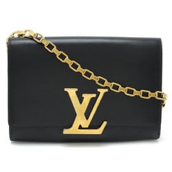 LOUIS VUITTON Louis Vuitton Pochette Louise GM Chain Shoulder Bag Calf Leather Noir Black M51631