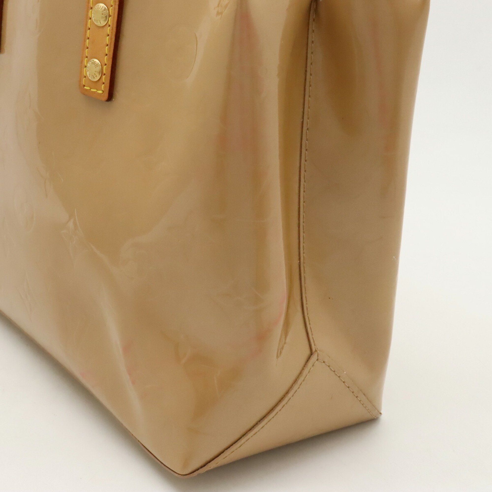 LOUIS VUITTON Louis Vuitton Monogram Vernis Reed PM Handbag Tote Bag Enamel Noisette Beige M91334