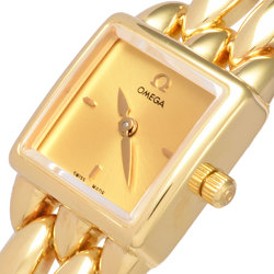 OMEGA 6940.10.00 SAFETT Wristwatch Quartz Gold Dial Solid K18