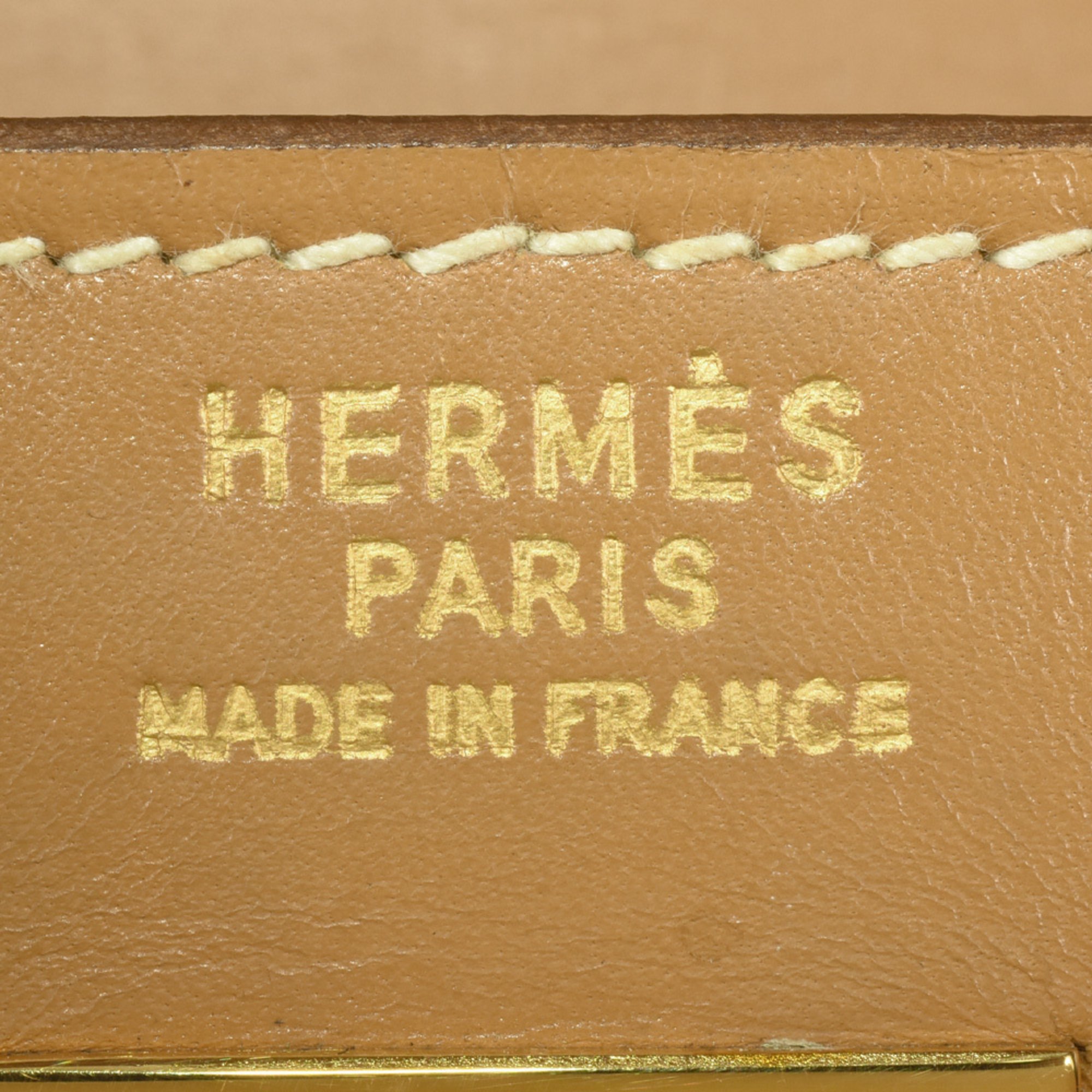 Hermes Kelly 35 Handbag Box Calf Natural V Stamp