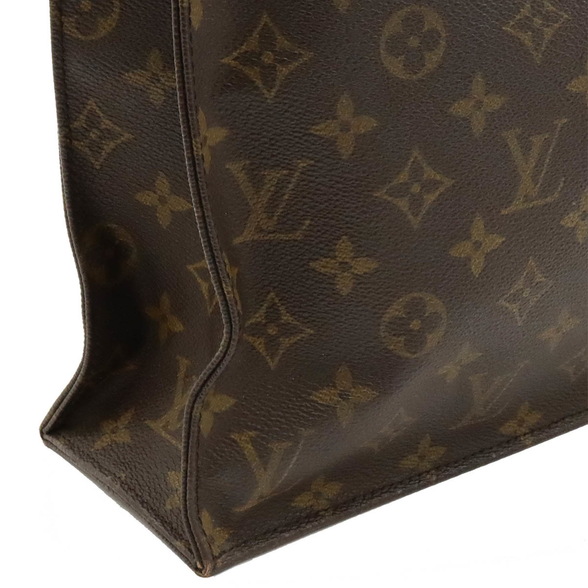 LOUIS VUITTON Louis Vuitton Monogram Sac Plat Tote Bag Handbag Square M51140