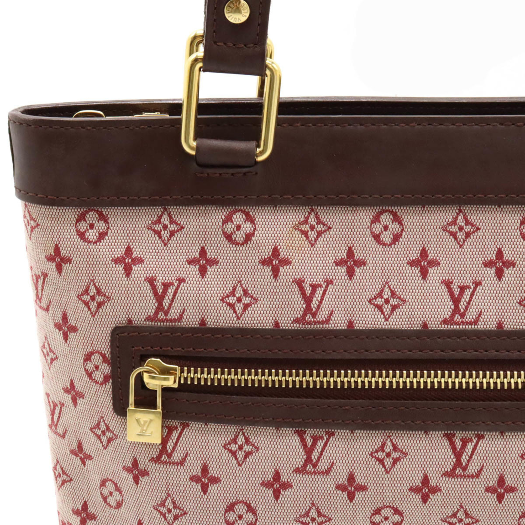 LOUIS VUITTON Louis Vuitton Monogram Lucille PM Tote Bag Handbag Shoulder Cerise Cherry Pink M92678