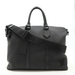 LOUIS VUITTON LV Aerogram Lockit Tote Bag Shoulder Leather Noir Black M59158
