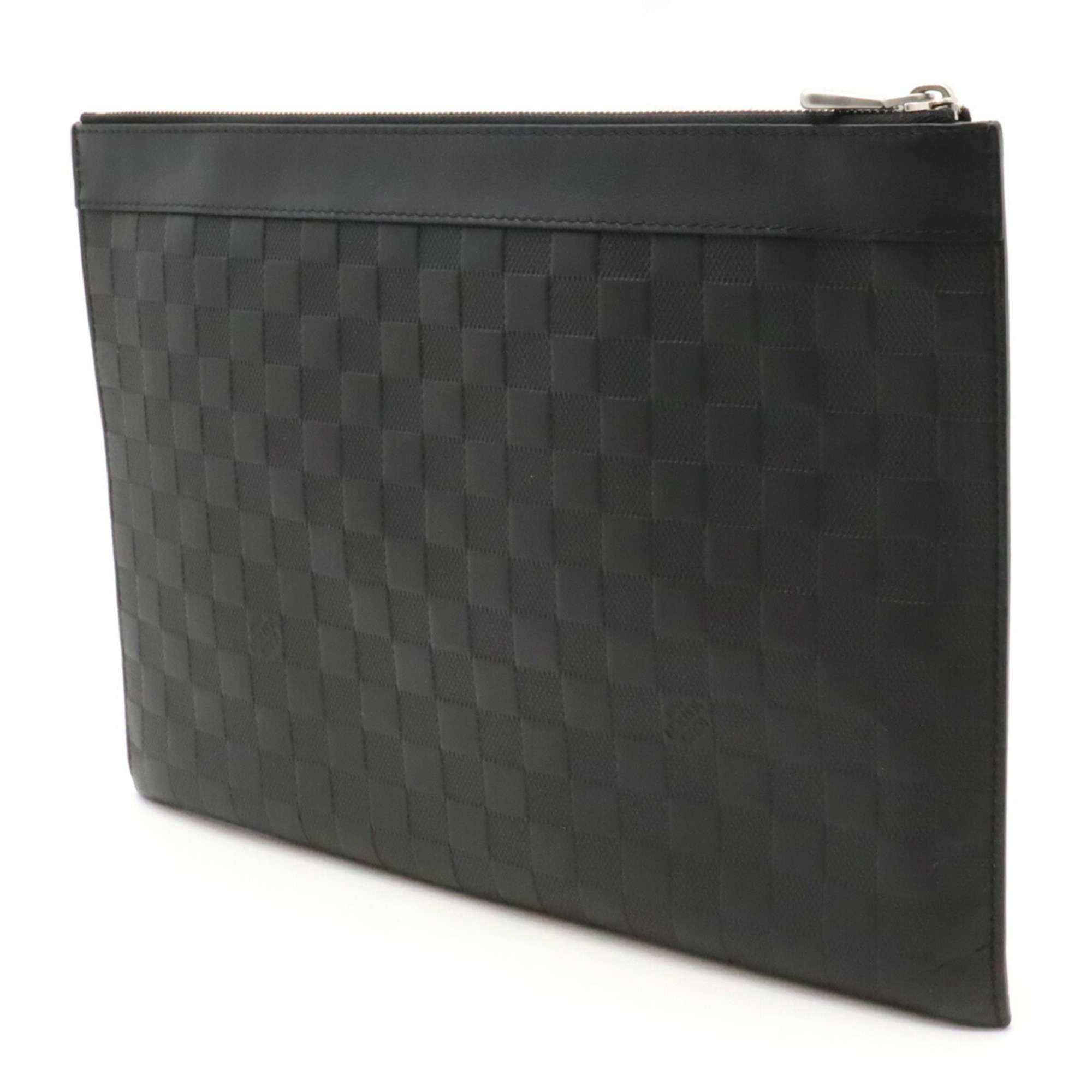 LOUIS VUITTON Damier Infini Pochette Discovery Clutch Bag Second Onyx Black N60112