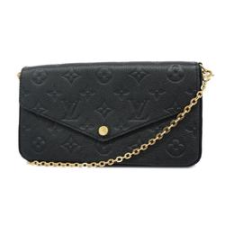 Louis Vuitton Shoulder Wallet Monogram Empreinte Pochette Felicie M82477 Noir Ladies