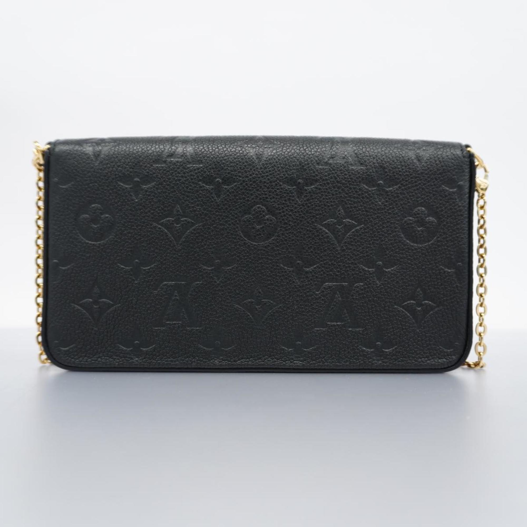 Louis Vuitton Shoulder Wallet Monogram Empreinte Pochette Felicie M82477 Noir Ladies