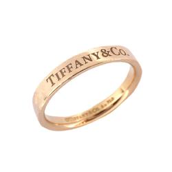 Tiffany ring flat band K18PG pink gold ladies