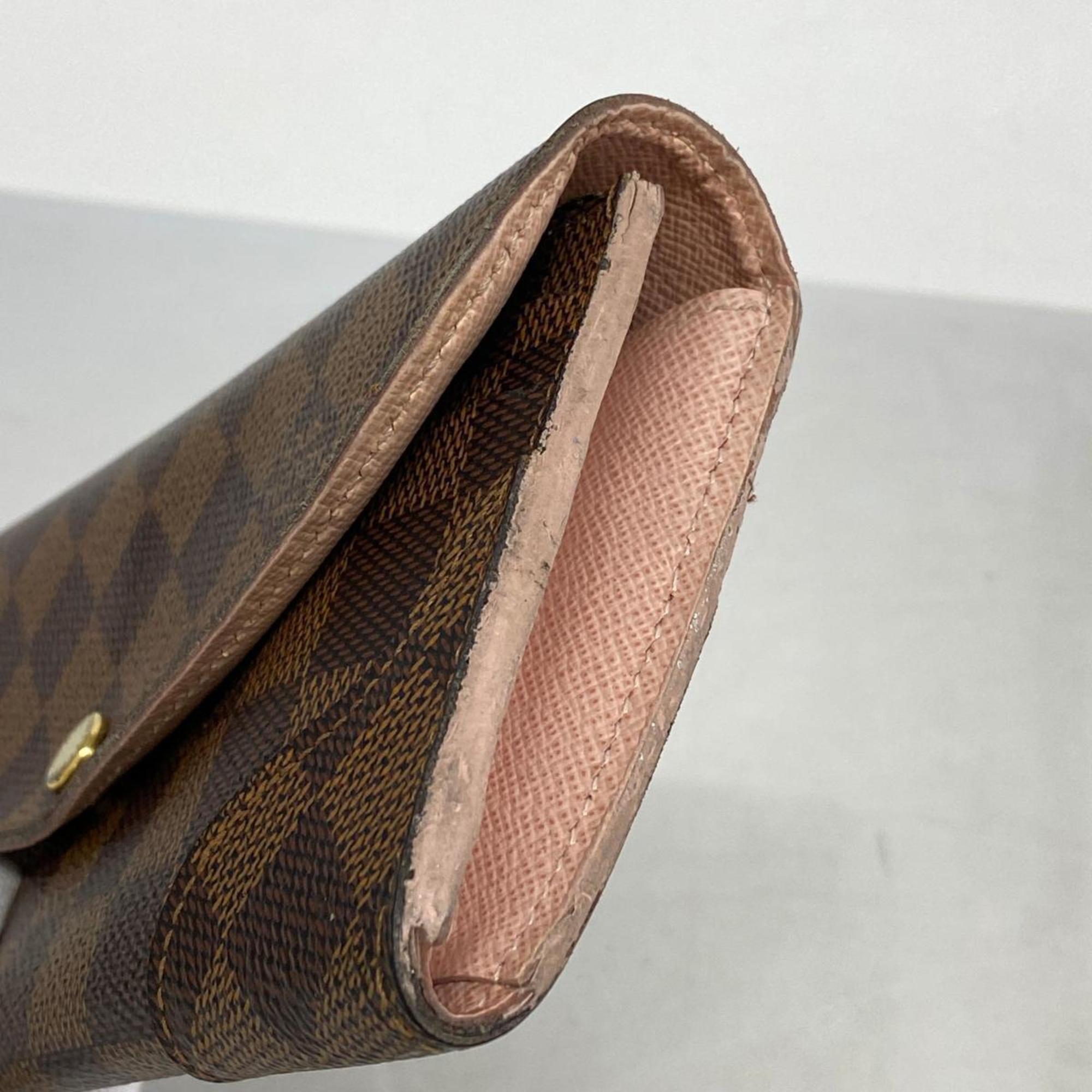 Louis Vuitton Long Wallet Damier Portefeuille Kaisa N61227 Rose Ballerine Ladies