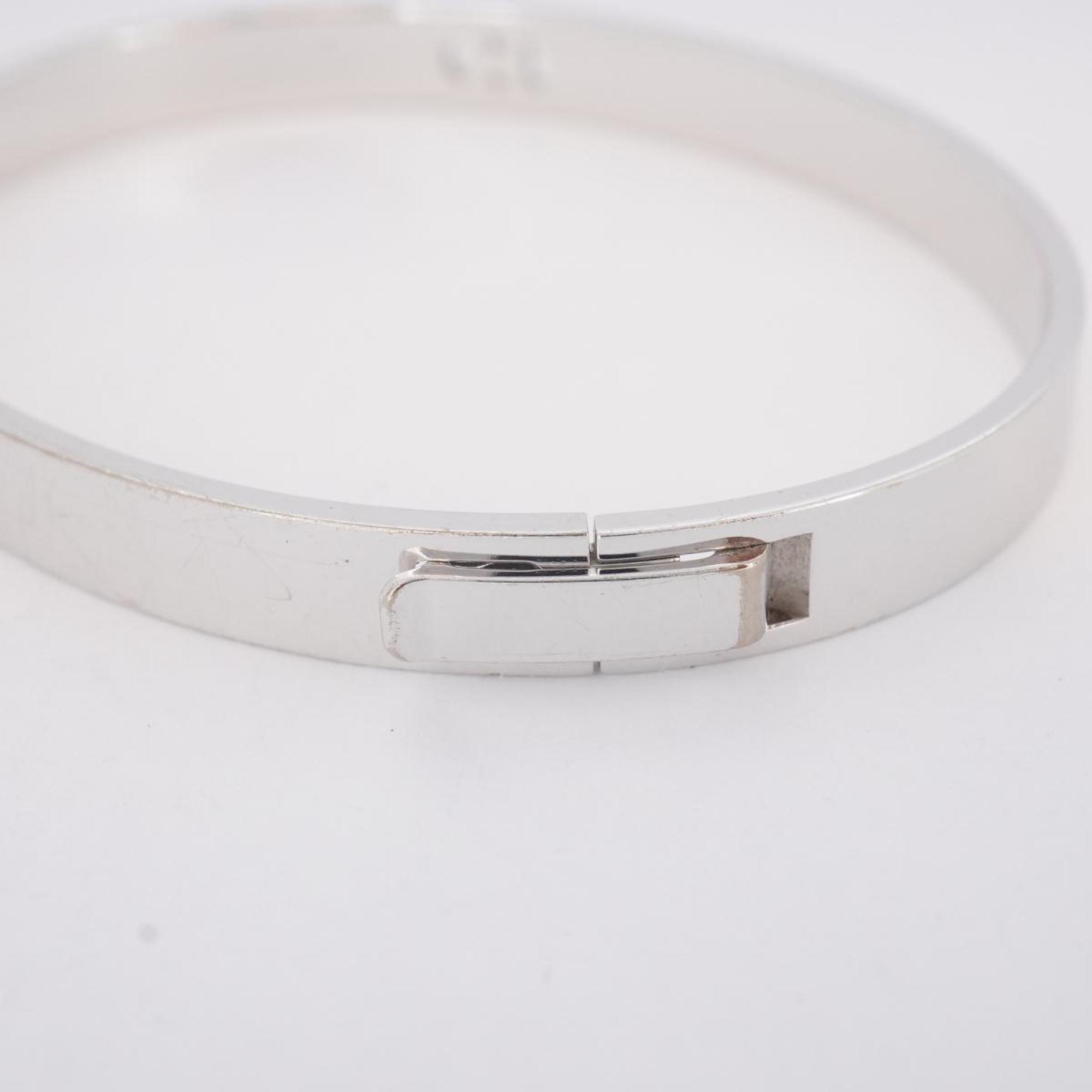 Hermes Bangle H d'Ancre Diamond K18WG White Gold Women's