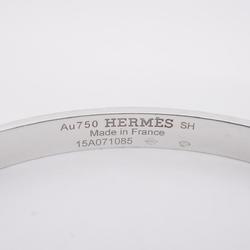 Hermes Bangle H d'Ancre Diamond K18WG White Gold Women's