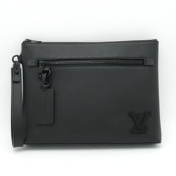 LOUIS VUITTON LV Aerogram Pochette IPAD Clutch Bag Second Grain Leather Black M69837