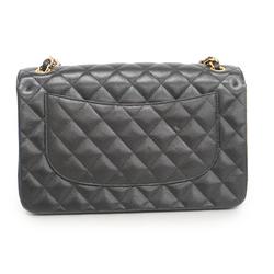 Chanel Shoulder Bag Deca Matelasse W Flap Chain Caviar Skin Black Women's