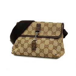 Gucci Waist Bag GG Canvas 92543 Brown Men's Women's