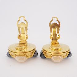 Chanel Earrings Circle Faux Pearl GP Plated Gold 95A Women's