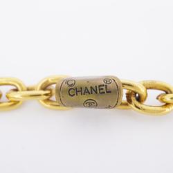 Chanel Necklace Coco Mark Oval GP Plated Gold Women's