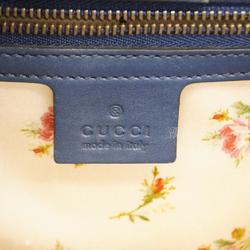 Gucci Handbag GG Marmont 443054 Denim Blue Champagne Women's
