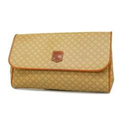 Celine clutch bag in macadam leather light brown for women