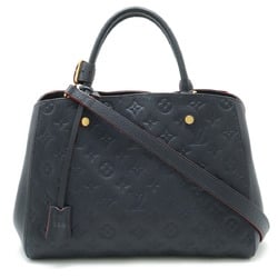 LOUIS VUITTON Louis Vuitton Monogram Empreinte Montaigne MM Handbag Shoulder Bag Marine Rouge Navy M42746
