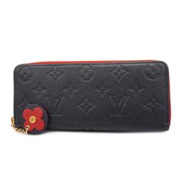 Louis Vuitton Long Wallet Monogram Empreinte Portefeuille Clemence M68325 Marine Rouge Men's Women's