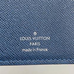 Louis Vuitton Long Wallet Taiga Portefeuille Brazza M32816 Ocean Men's