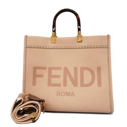 Fendi Handbag Sunshine Medium Leather Baby Pink Women's