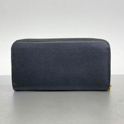 Prada Long Wallet Saffiano Leather Black Men's Women's