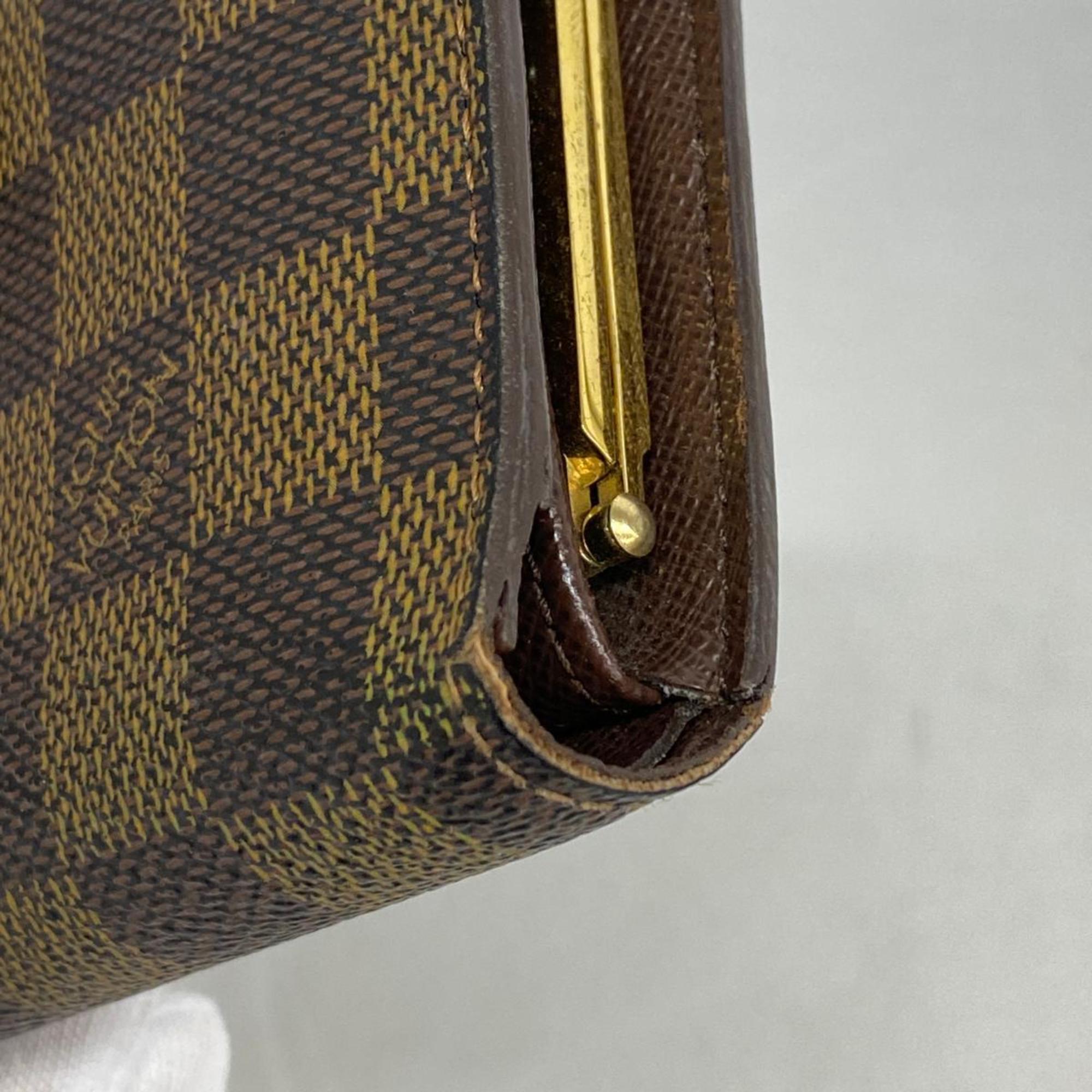 Louis Vuitton Wallet Damier Portefeuille Vienne N61674 Ebene Ladies