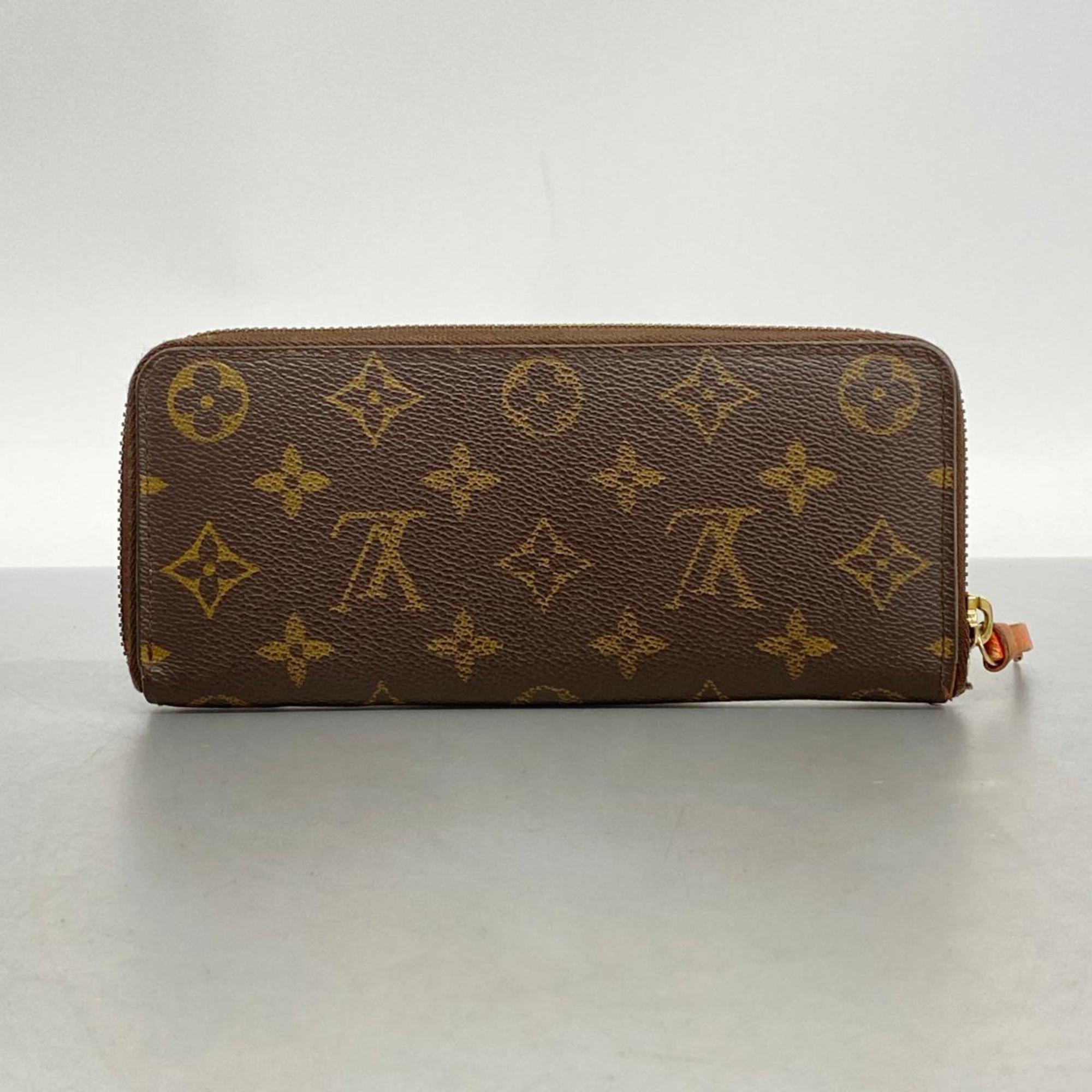 Louis Vuitton Long Wallet Monogram Portefeuille Clemence M60743 Pimon Brown Ladies