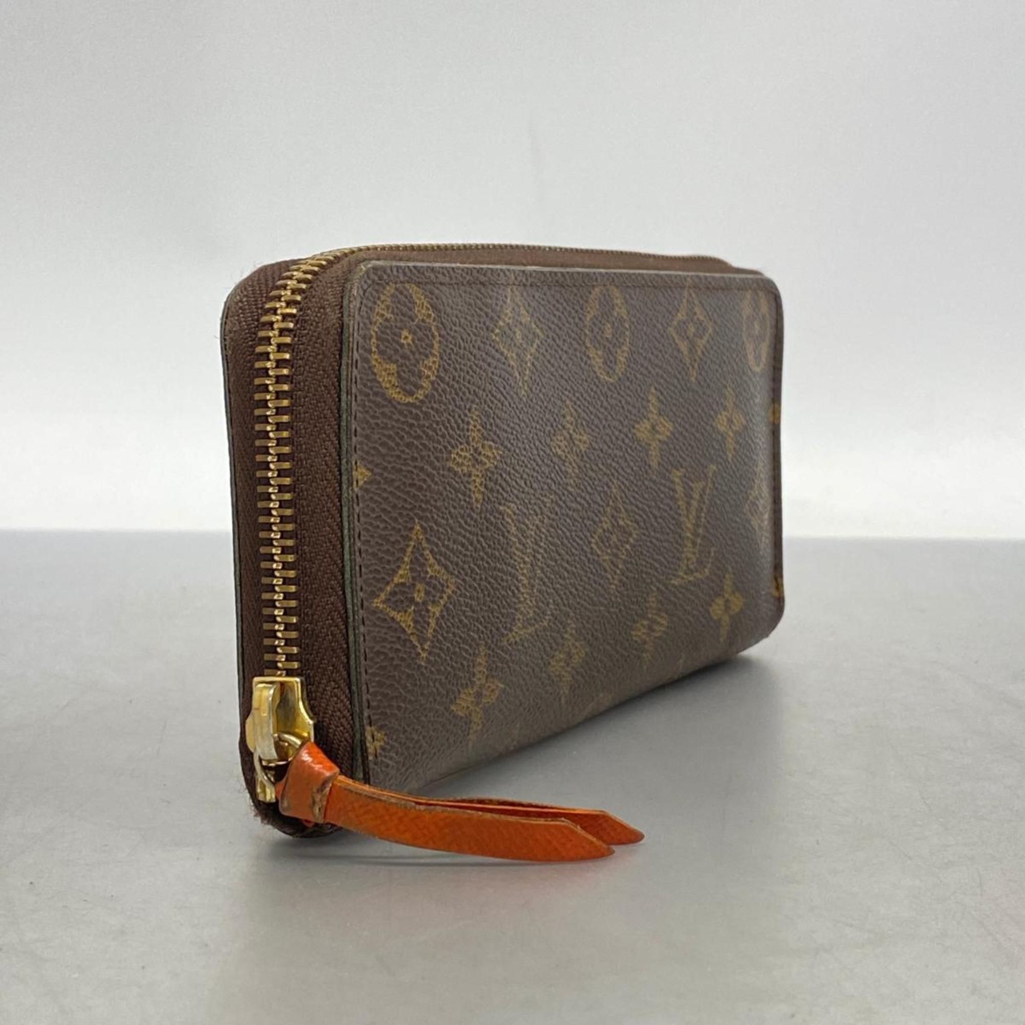 Louis Vuitton Long Wallet Monogram Portefeuille Clemence M60743 Pimon Brown Ladies