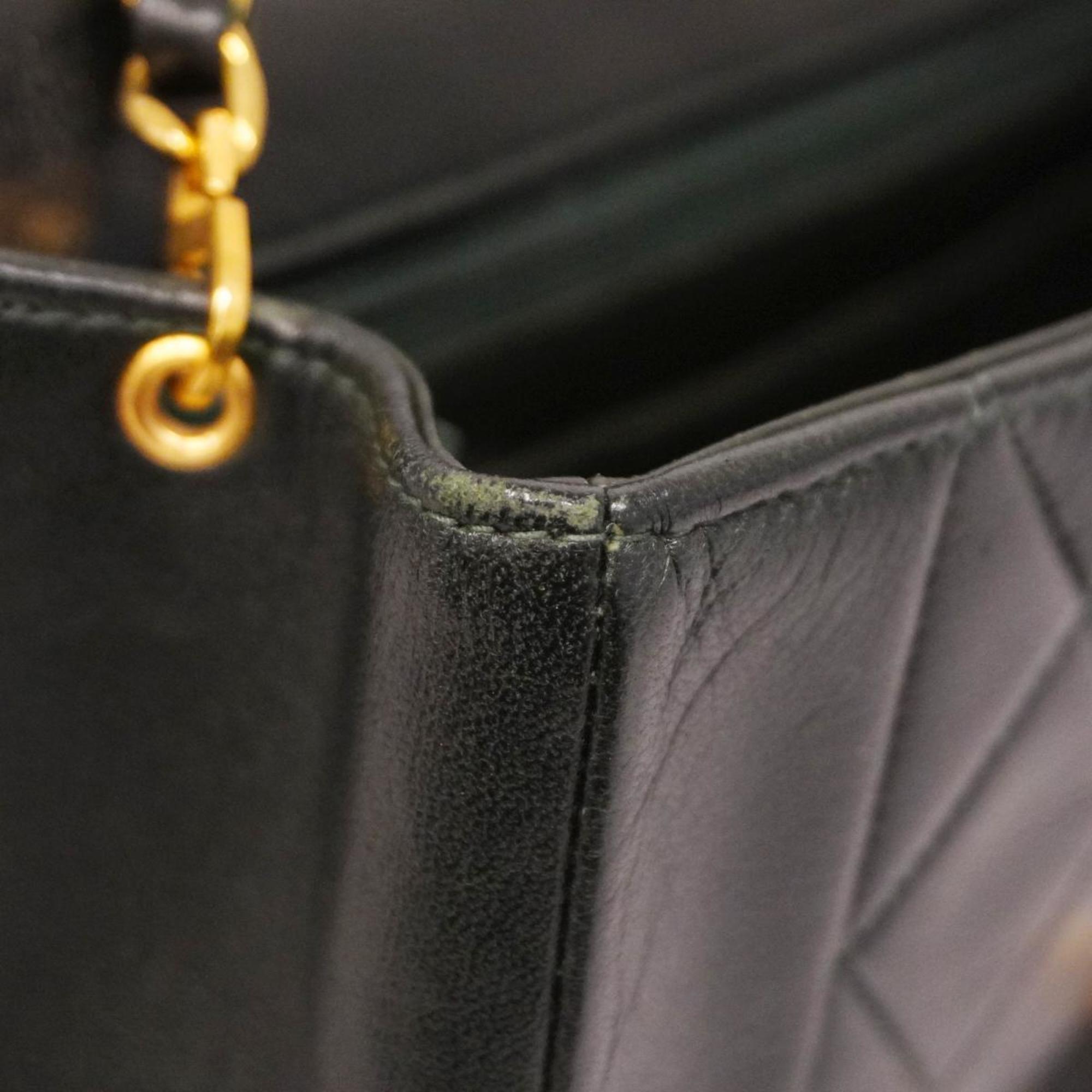Chanel Shoulder Bag Matelasse Diana Chain Lambskin Green Women's