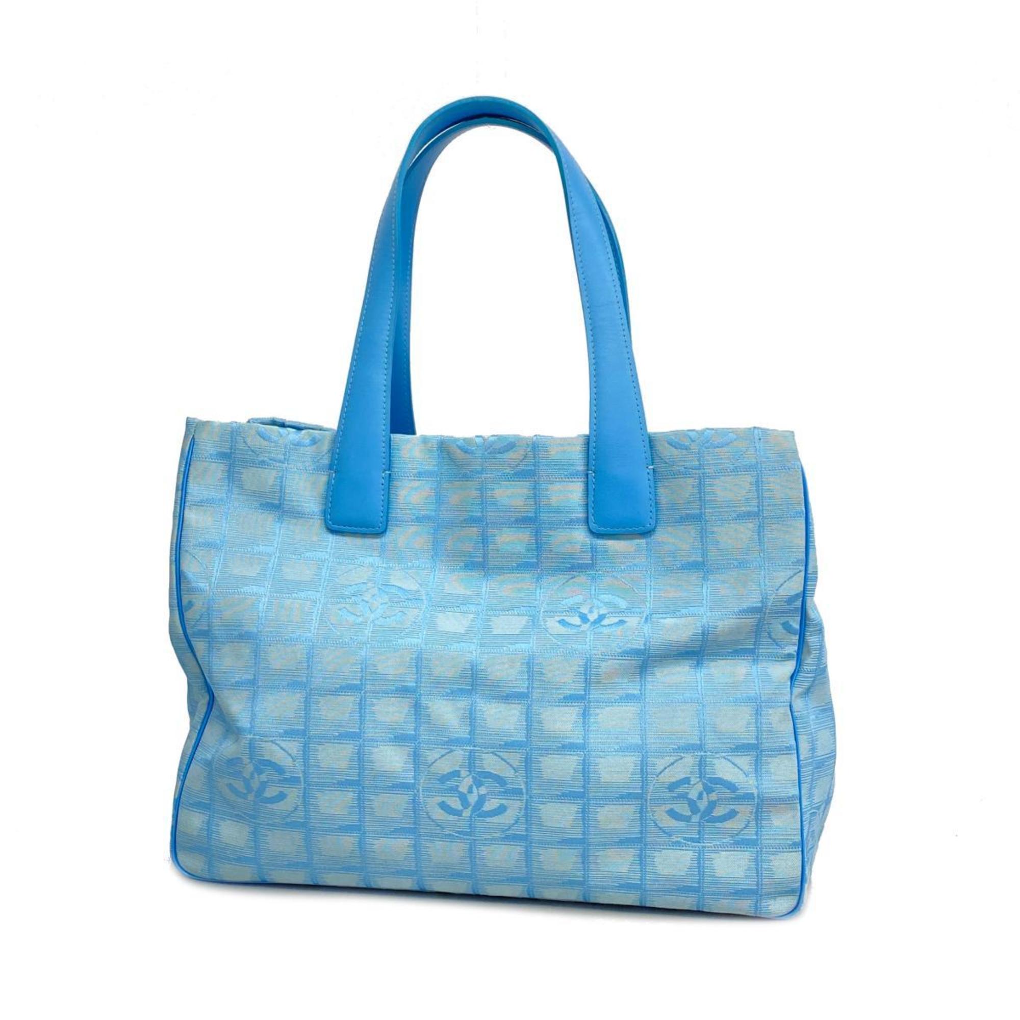 Chanel Tote Bag New Travel Nylon Blue Women's