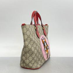 Gucci Handbag GG Supreme Sherry Line 473887 Brown Red Women's
