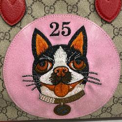 Gucci Handbag GG Supreme Sherry Line 473887 Brown Red Women's