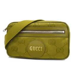 Gucci Waist Bag Off the Grid GG Nylon 631341 Canvas Khaki Men's