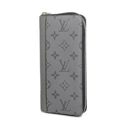 Louis Vuitton Long Wallet Taigarama Zippy Vertical M30841 Silver Men's