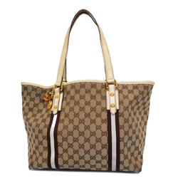 Gucci Tote Bag GG Canvas 139260 Brown Beige Women's
