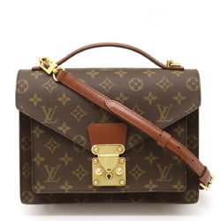 LOUIS VUITTON Louis Vuitton Monogram Montsouris 26 Second Bag Clutch Handbag Shoulder Non-sticky M51187