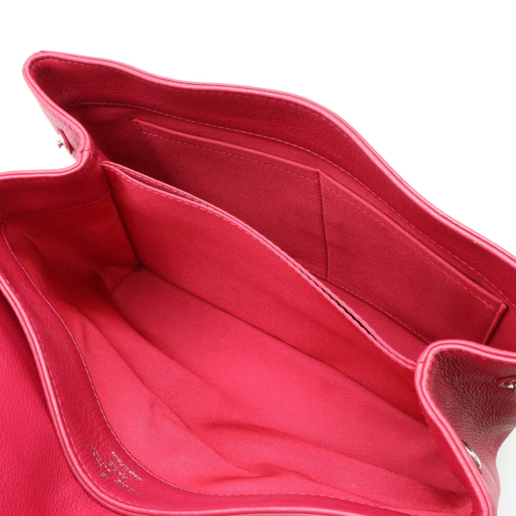 LOUIS VUITTON Louis Vuitton Lockme Cartable Handbag Shoulder Bag Soft Calf Leather Dahlia Pink M50249