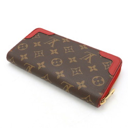 LOUIS VUITTON Louis Vuitton Monogram Zippy Wallet Retiro Round Long Leather Cerise Red M61854