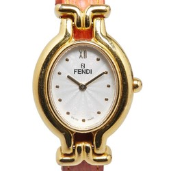 Fendi Chameleon Watch with 8 Changeable Straps, 640L, Quartz, White Dial, Plated Leather, Women's, FENDI