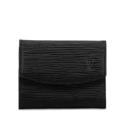 Louis Vuitton Epi Porto Monnaie Simple Coin Purse M63412 Noir Black Leather Women's LOUIS VUITTON