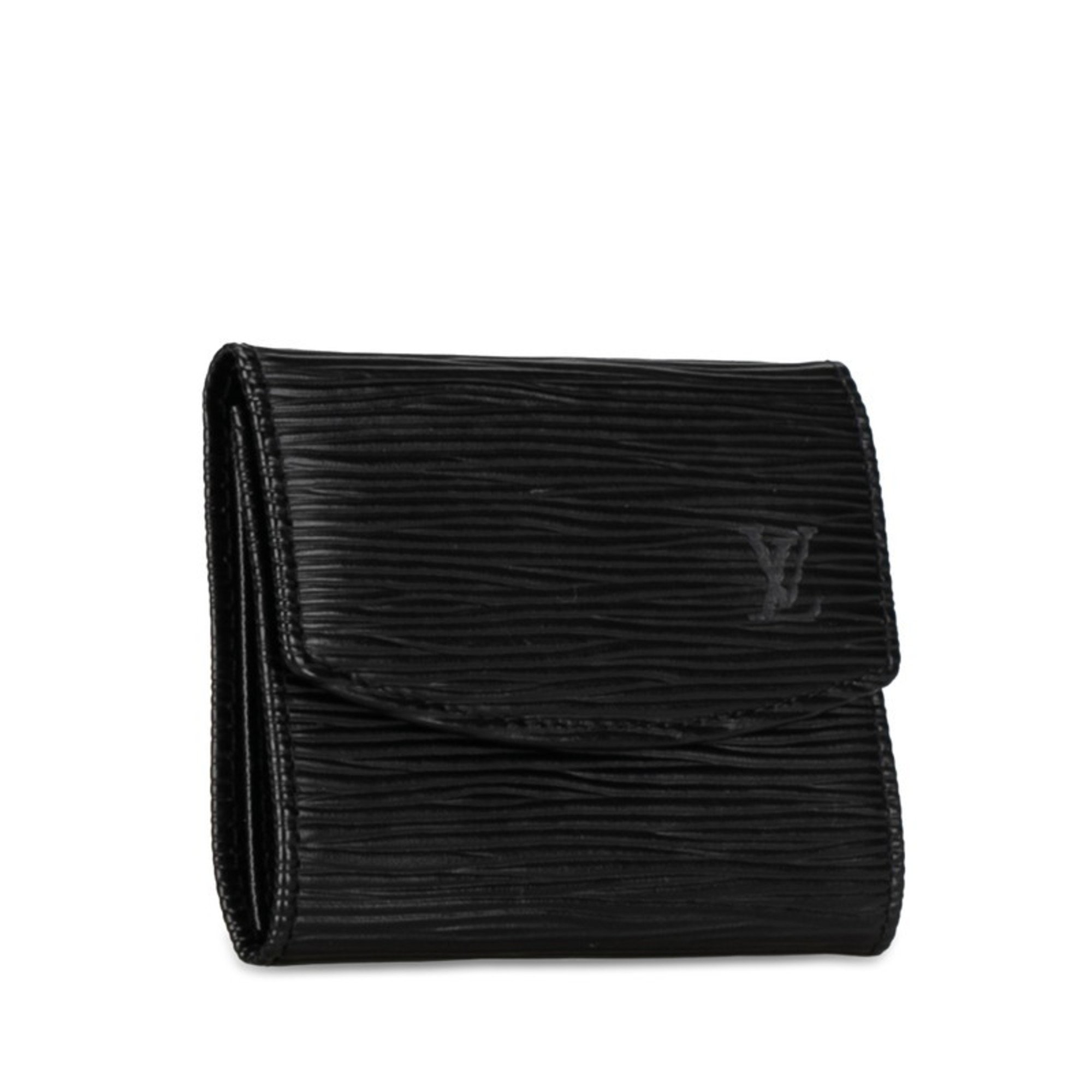 Louis Vuitton Epi Porto Monnaie Simple Coin Purse M63412 Noir Black Leather Women's LOUIS VUITTON