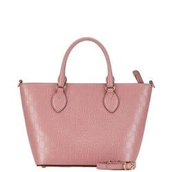 Gucci Guccissima Handbag Shoulder Bag 2WAY 432124 Pink Gold Leather Women's GUCCI