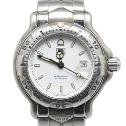 TAG Heuer Professional 6000 Series Watch WH1311-K1 Quartz White Dial Stainless Steel Ladies HEUER