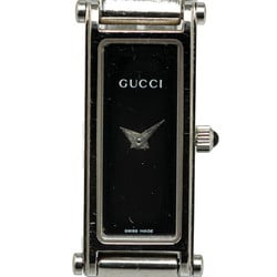 Gucci Bangle Watch 1500L Quartz Black Dial Stainless Steel Women's GUCCI