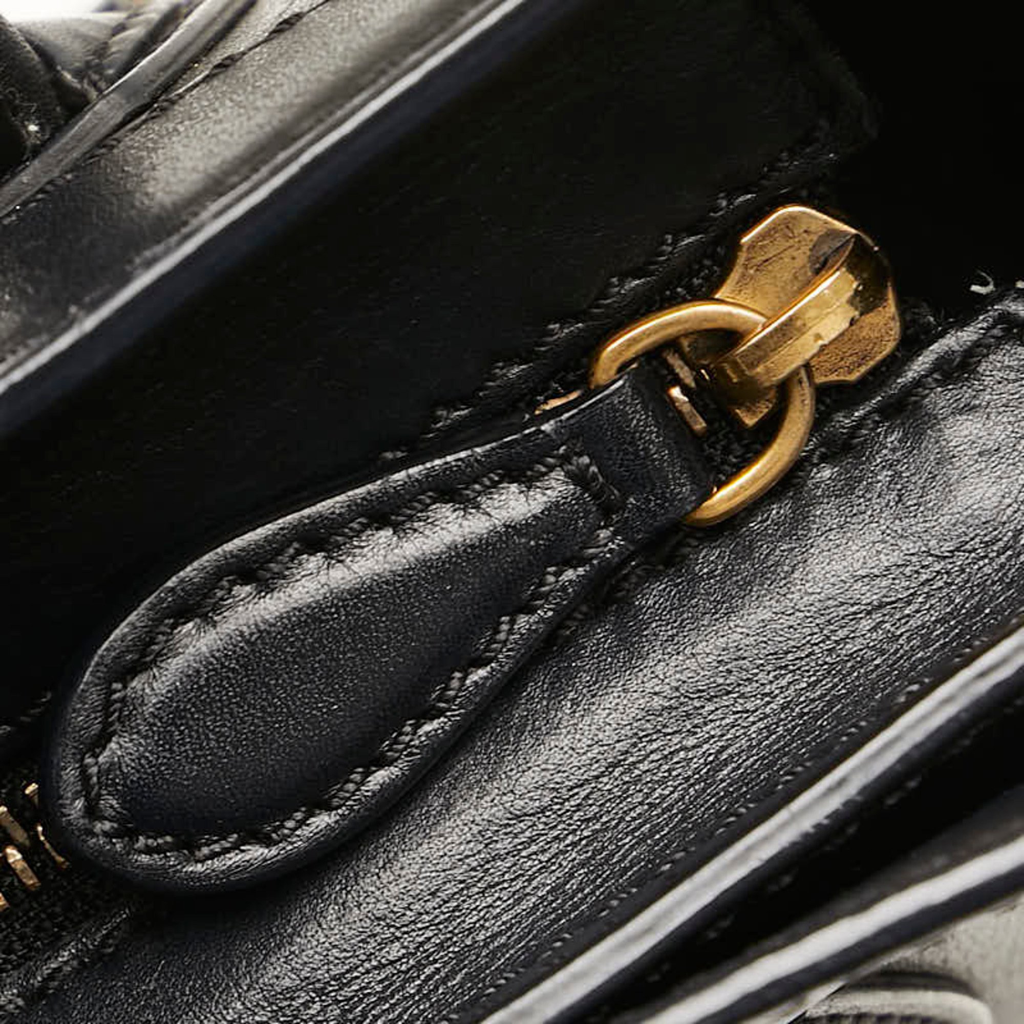 Celine Luggage Nano Shopper Handbag Shoulder Bag Black Leather Women's CELINE