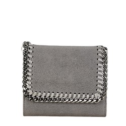 Stella McCartney Bi-fold Wallet Compact Grey Polyester Women's